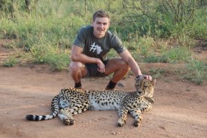 Walking with a cheetah 